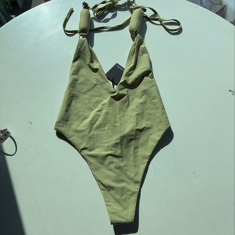 Entire Studios One-Piece Swimsuit in Olive Green